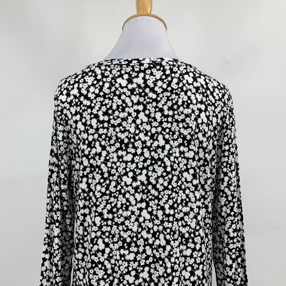Old Navy Top Women S Small Floral Daisy Luxe Dolphin High Low Scoop Neck Stretch - Picture 6 of 13